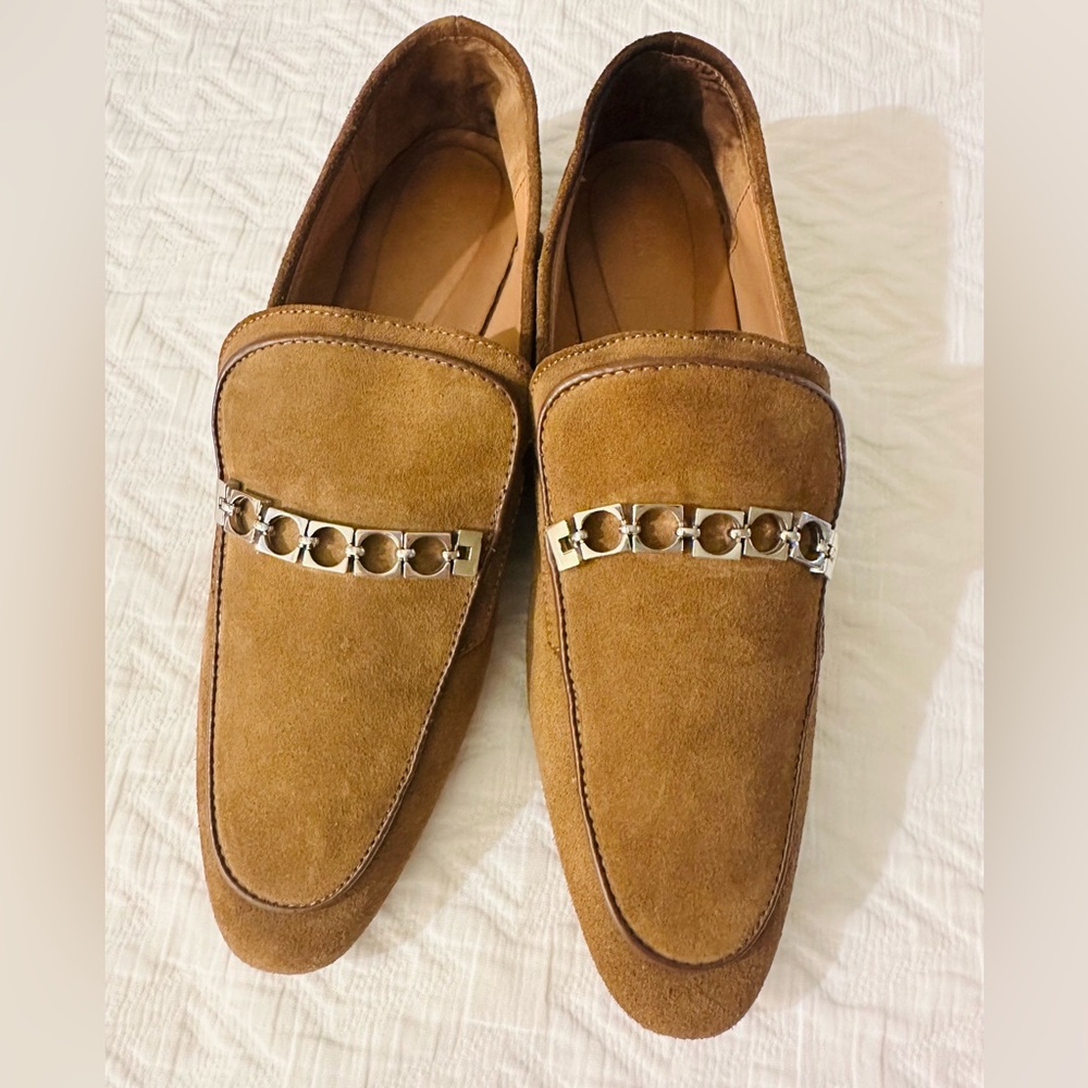Zara Woman Brown Suede Loafers - Size 40 (or about 9-9.5)